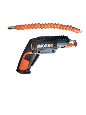WORX SD Slide Driver Cordless Screwdriver WX255L w/ Flex Shaft & Charger Used